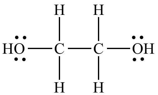 Image result for structure of ethylene glycol