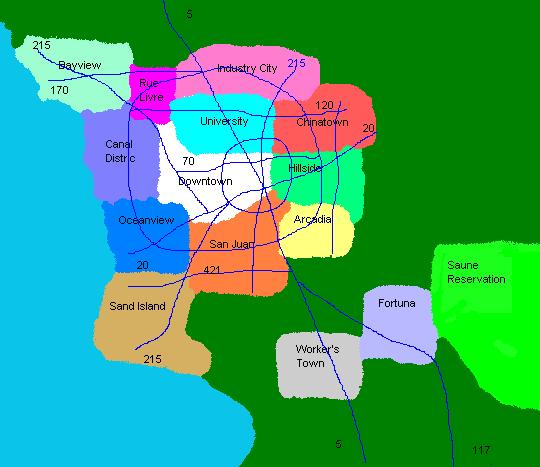 Map of San Cibola