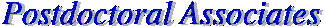 Postdoctoral
Associates